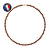 PERLINEA - Collier - Perles de Culture d'Eau Douce - Ronde 5/6 mm Chocolat