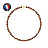 PERLINEA - Collier - Perles de Culture d'Eau Douce - Ronde 6/7 mm Chocolat