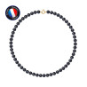 PERLINEA - Collier - Perles de Culture d'Eau Douce - Ronde 8/9 mm Noir