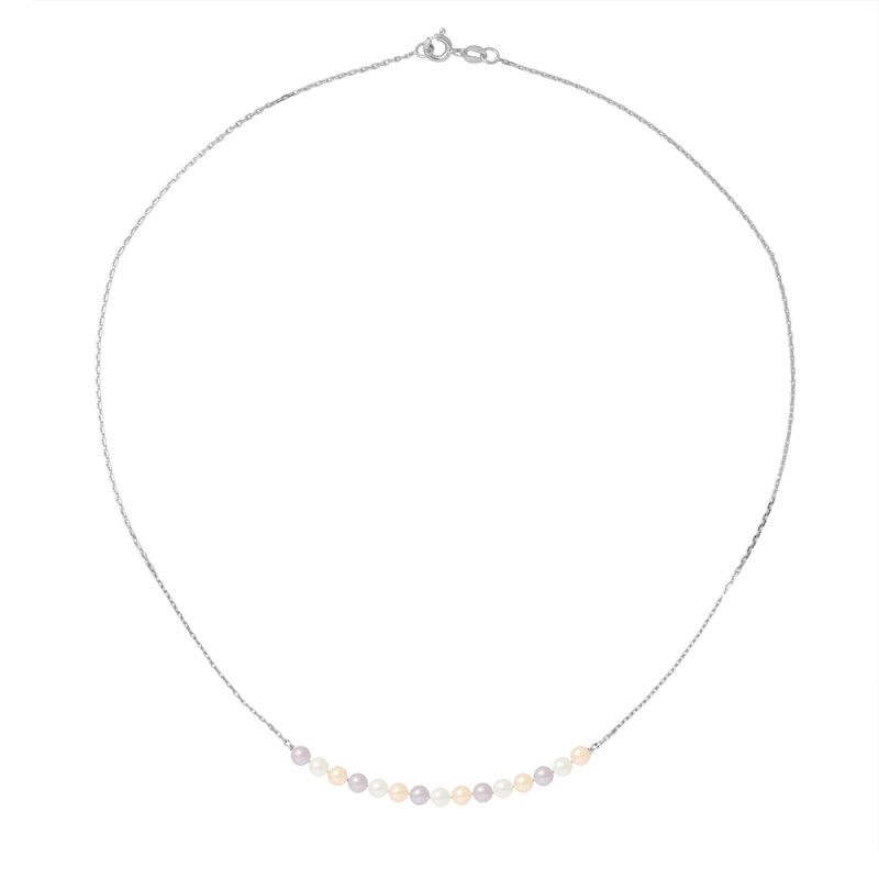 PERLINEA - Collier - Perle de Culture d'Eau Douce - Ronde 3/4 mm Multicolore