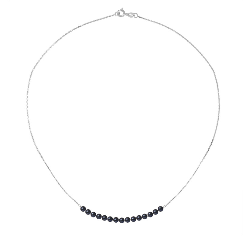 PERLINEA - Collier - Perle de culture - Ronde 3/4 mm Noir