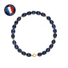 PERLINEA - Bracelet - Perles de Culture - Ronde 4/5 mm Noir