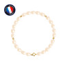 PERLINEA - Bracelet - Perles de Culture - Ronde 4/5 mm Rose