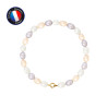 PERLINEA - Bracelet - Perles de Culture - Ronde 5/6 mm Multicouleur