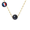 PERLINEA - Collier - Perles de Culture - Ronde 8/9 mm Noir