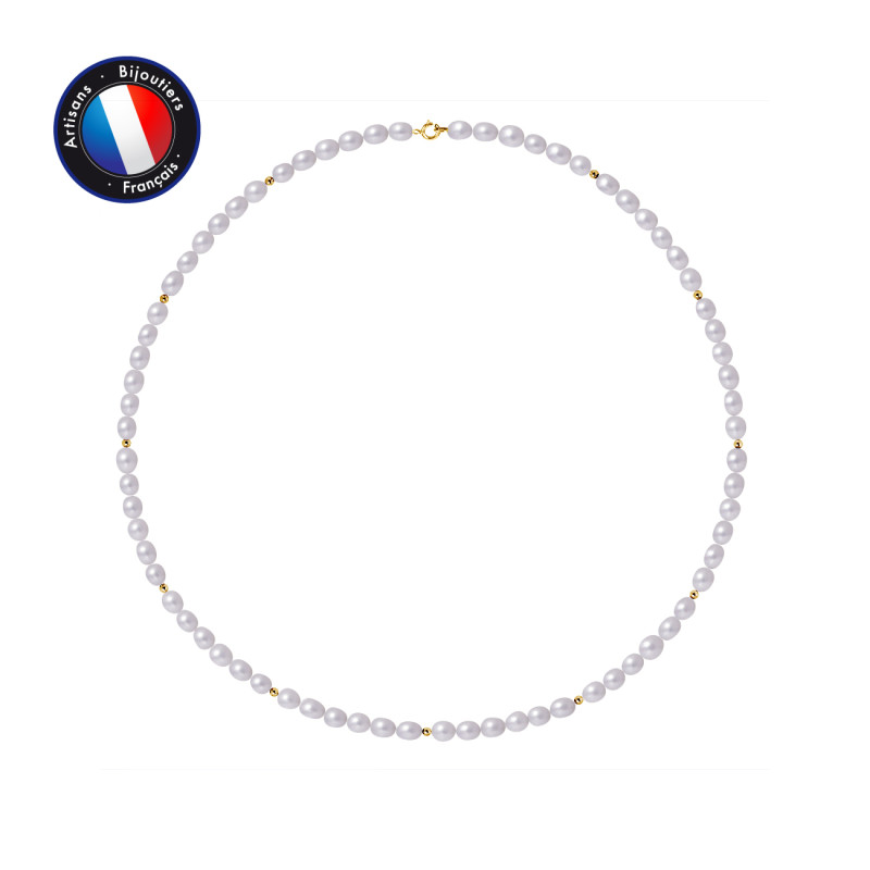 PERLINEA - Collier - Perles de Culture d'Eau Douce - Ronde 4/5 mm Rose