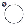 PERLINEA - Collier - Perles de Culture d'Eau Douce - Ronde 6/7 mm Noir
