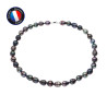 PERLINEA - Collier - Perles de Culture de Tahiti - Ronde 8/9 mm Noir