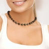 PERLINEA - Collier - Perles de Culture de Tahiti - Ronde 7/8 mm Noir