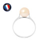 PERLINEA - Bague - Perles de Culture d'Eau Douce - Ronde 7/8 mm Rose