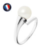 PERLINEA - Bague - Perles de Culture d'Eau Douce - Ronde 8/9 mm Blanc