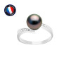 PERLINEA - Bague - Perles de Culture de Tahiti - Ronde 8/9 mm Noir