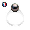 PERLINEA - Bague - Perles de Culture de Tahiti - Ronde 8/9 mm Noir