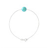 PERLINEA - Bracelet - Perle de Culture d'Eau Douce - Ronde 8/9 mm Bleu Turquoise