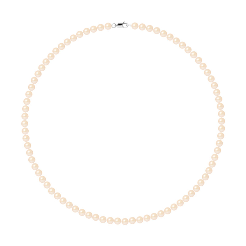 PERLINEA - Collier - Perles de Culture - Ronde 5/6 mm Rose