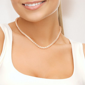 PERLINEA - Collier - Perles de Culture - Ronde 5/6 mm Rose