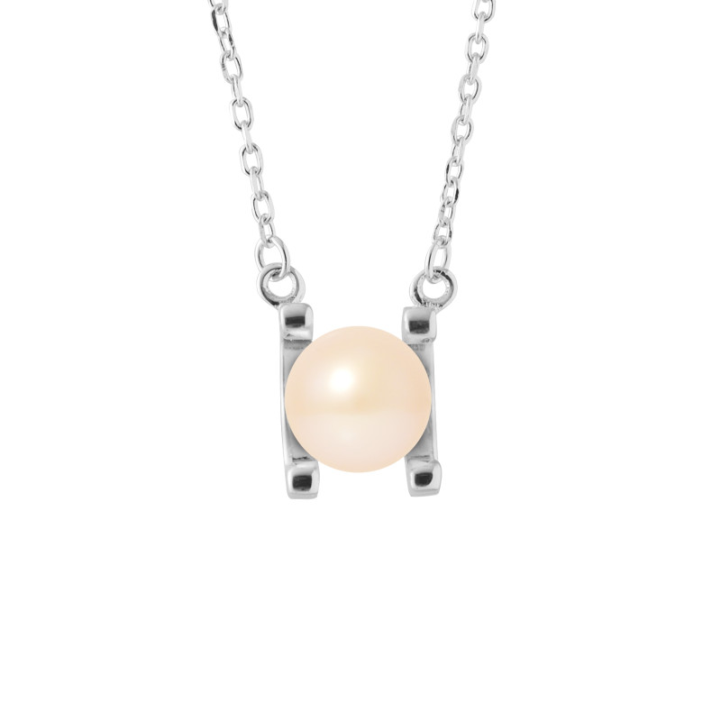 PERLINEA - Collier 2C - Perle de Culture d'Eau Douce - Ronde 7/8 mm Rose