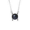 PERLINEA - Collier 2C - Perle de Culture d'Eau Douce - Ronde 7/8 mm Noir