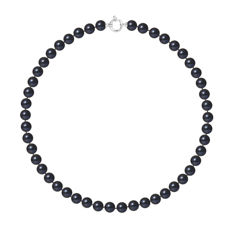 PERLINEA - Collier - Perles de Tahiti - Ronde 8/9 mm Noir