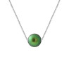 PERLINEA - Collier - Perle de Culture d'Eau Douce - Ronde 9/10 mm Vert Intense