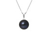 PERLINEA - Collier - Perle de Culture d'Eau Douce - Ronde 9/10 mm Noir