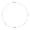PERLINEA - Collier CRISTAL - Perles de Culture d'Eau Douce - Ronde 5/6 mm Blanc Cristal