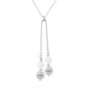PERLINEA - Collier DUO - Perles de Culture d'Eau Douce - Ronde 5/6 mm Blanc
