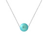 PERLINEA - Collier - Perle de Culture d'Eau Douce - Ronde 8/9 mm Bleu Turquoise