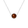 PERLINEA - Collier - Perle de Culture d'Eau Douce - Ronde 8/9 mm Chocolat