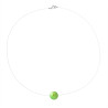 PERLINEA - Collier - Perle de Culture d'Eau Douce - Ronde 9/10 mm Vert Tonic