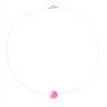 PERLINEA - Collier - Perle de Culture d'Eau Douce - Ronde 9/10 mm Rose Fushia