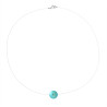 PERLINEA - Collier - Perle de Culture d'Eau Douce - Rond 9/10 mm Bleu Turquoise