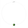 PERLINEA - Collier - Perle de Culture d'Eau Douce - Ronde 9/10 mm Vert Intense