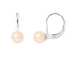 PERLINEA - Boucles d'Oreilles - Perles de Culture d'Eau Douce - Ronde 6/7 mm Rose