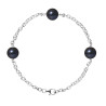 PERLINEA - Bracelet - Perles de Culture - Ronde 9/10 mm Noir