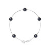 PERLINEA - Bracelet - Perles de Culture - Ronde 6-7 mm Noir