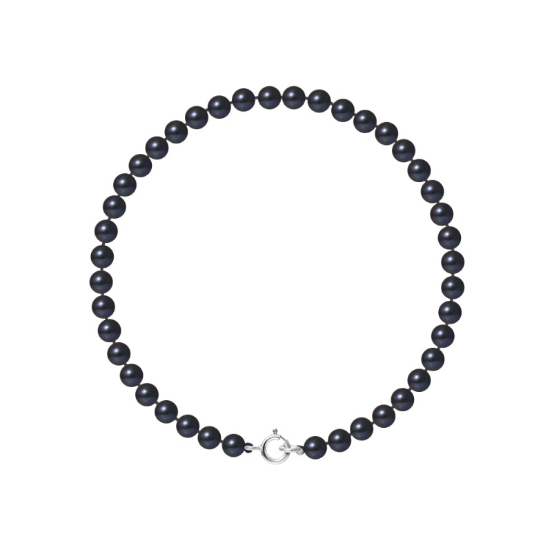 PERLINEA - Bracelet - Perles de Culture - Ronde 4/5 mm Noir