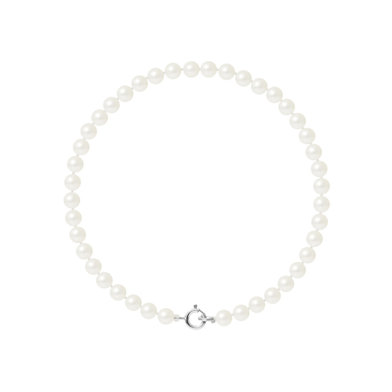 PERLINEA - Bracelet - Perles de Culture - Ronde 4/5 mm Blanc