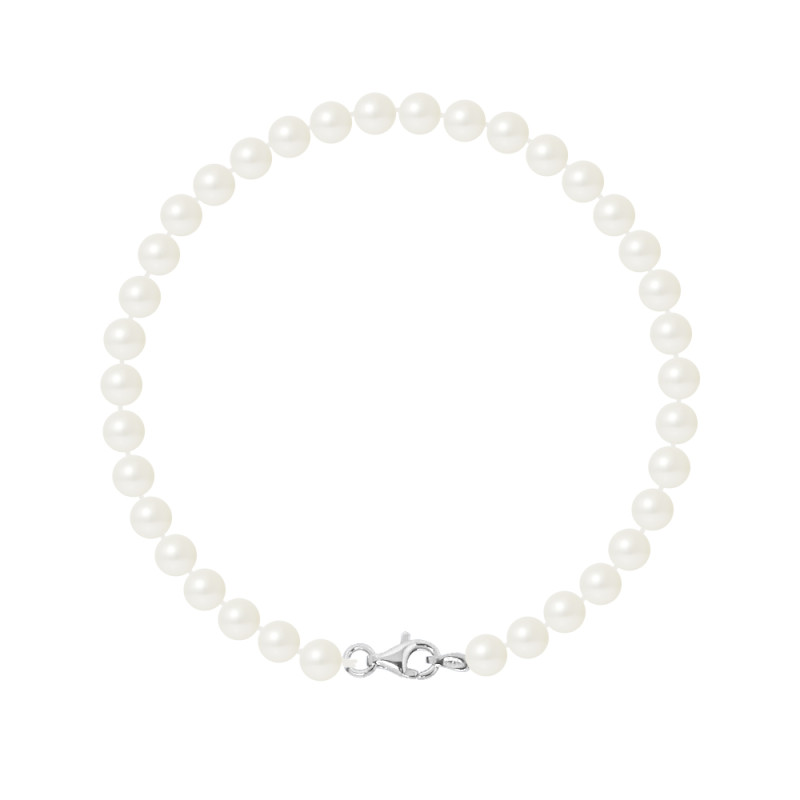 PERLINEA - Bracelet - Perles de Culture - Ronde 5/6 mm Blanc