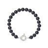 PERLINEA - Bracelet - Perles de Culture - Ronde 7/8 mm Noir