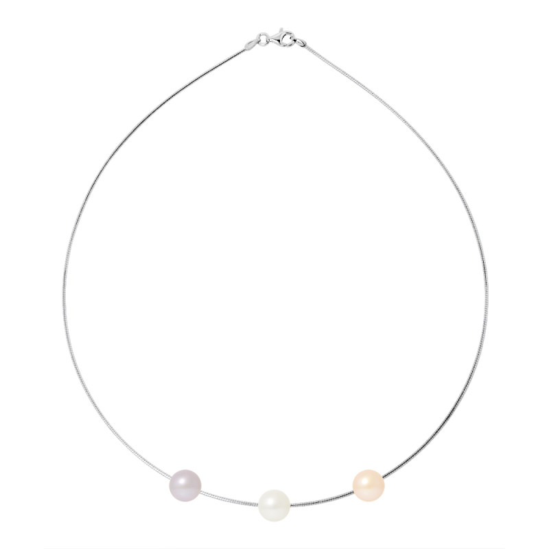 PERLINEA - Collier - Perles de Culture - Ronde 9/10 mm Multicouleur