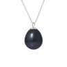 PERLINEA - Collier - Perles de Culture - Ronde 9/10 mm Noir