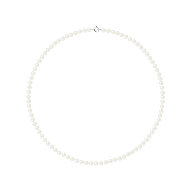 PERLINEA - Collier - Perles de Culture - Ronde 4/5 mm Blanc