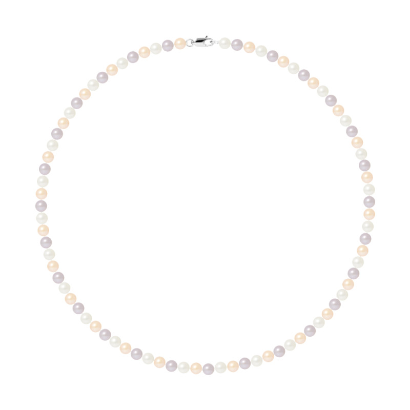 PERLINEA - Collier - Perles de Culture - Ronde 5/6 mm Multicouleur