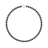 PERLINEA - Collier - Perles de Culture - Ronde 6/7 mm Noir