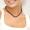 PERLINEA - Collier - Perles de Culture - Ronde 6/7 mm Noir