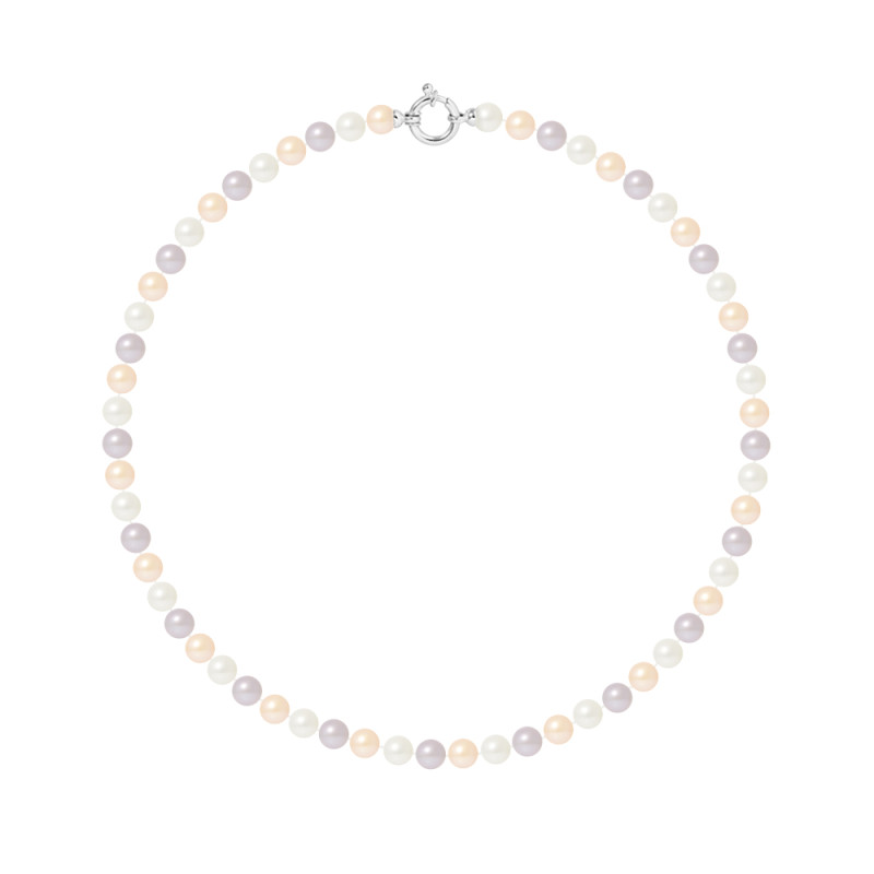 PERLINEA - Collier - Perles de Culture - Ronde 6/7 mm Multicouleur