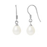 PERLINEA - Boucles d'Oreilles - Perles de Culture d'Eau Douce - Ronde 7/8 mm Blanc