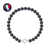 PERLINEA - Bracelet - Perles de Culture - Ronde 6/7 mm Noir