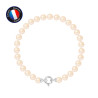 PERLINEA - Bracelet - Perles de Culture - Ronde 6/7 mm Rose